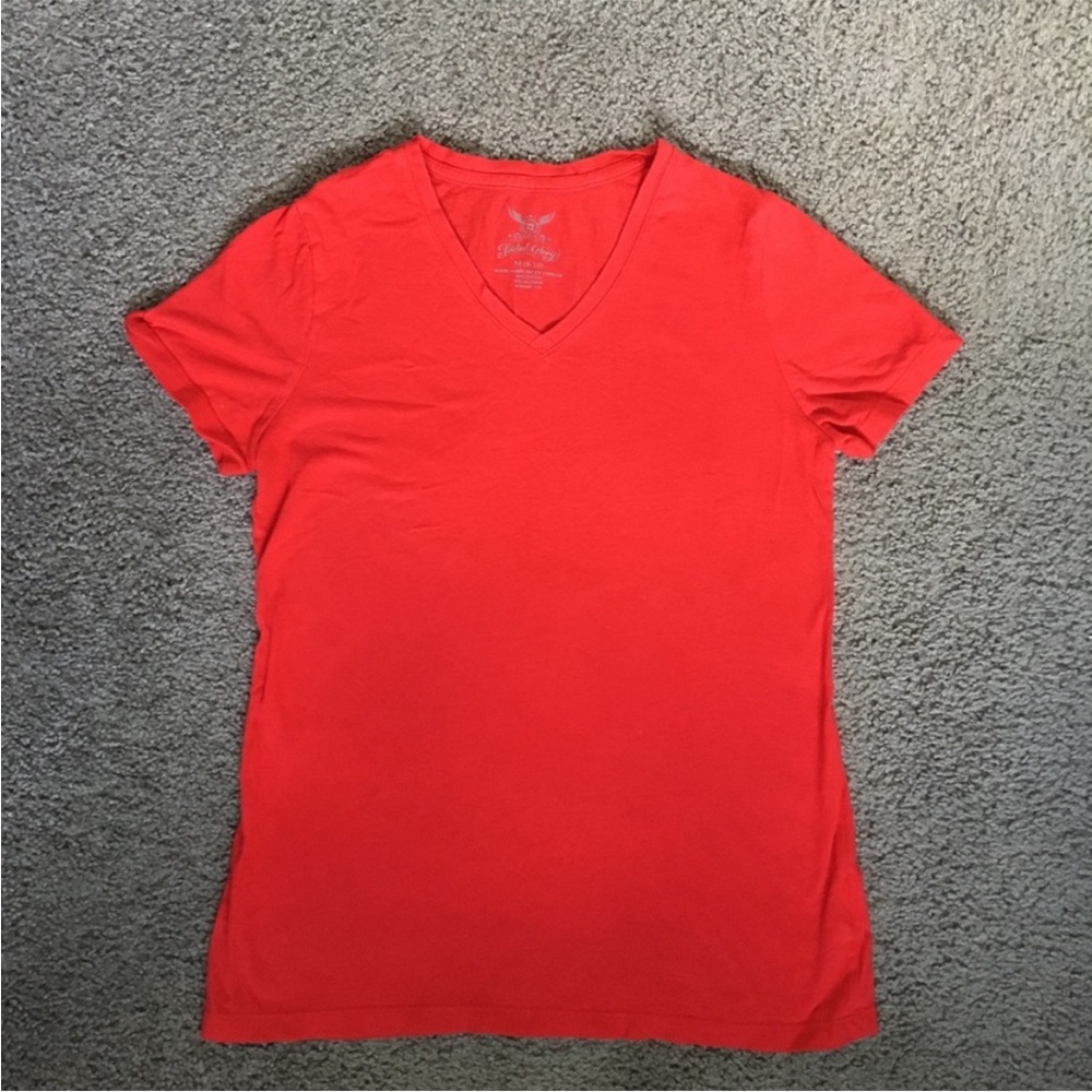 Women's Red V-Neck T-Shirt